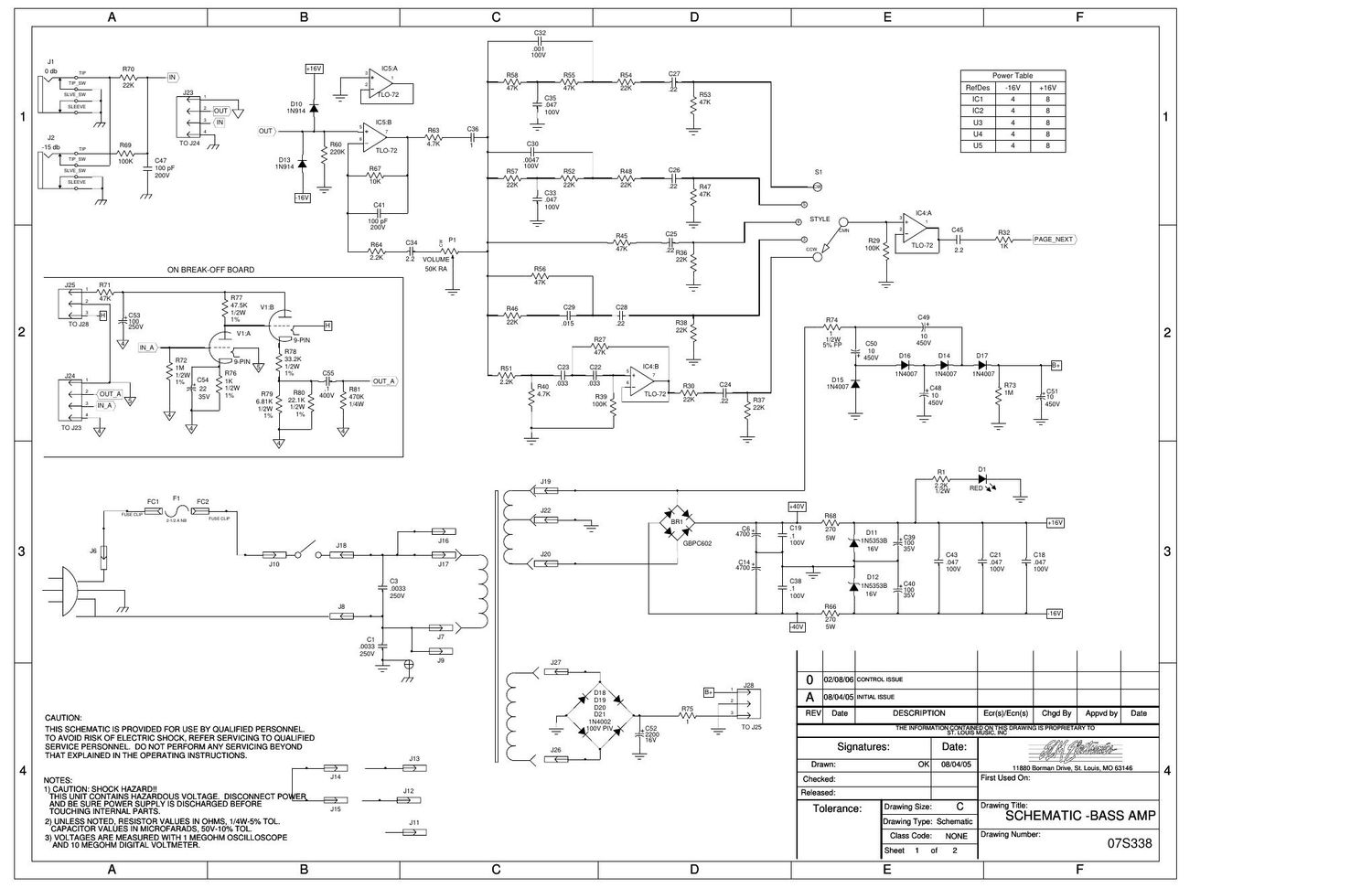 ampeg ba 115 07s338 schematics