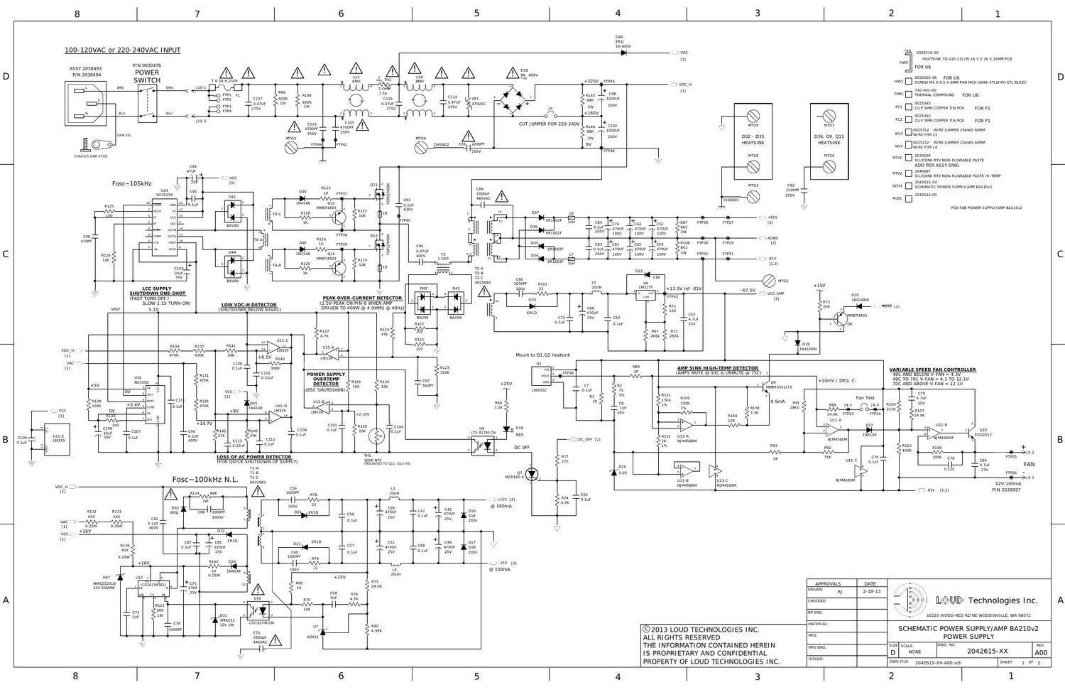 ampeg ba 210v2 power amp ps schematics