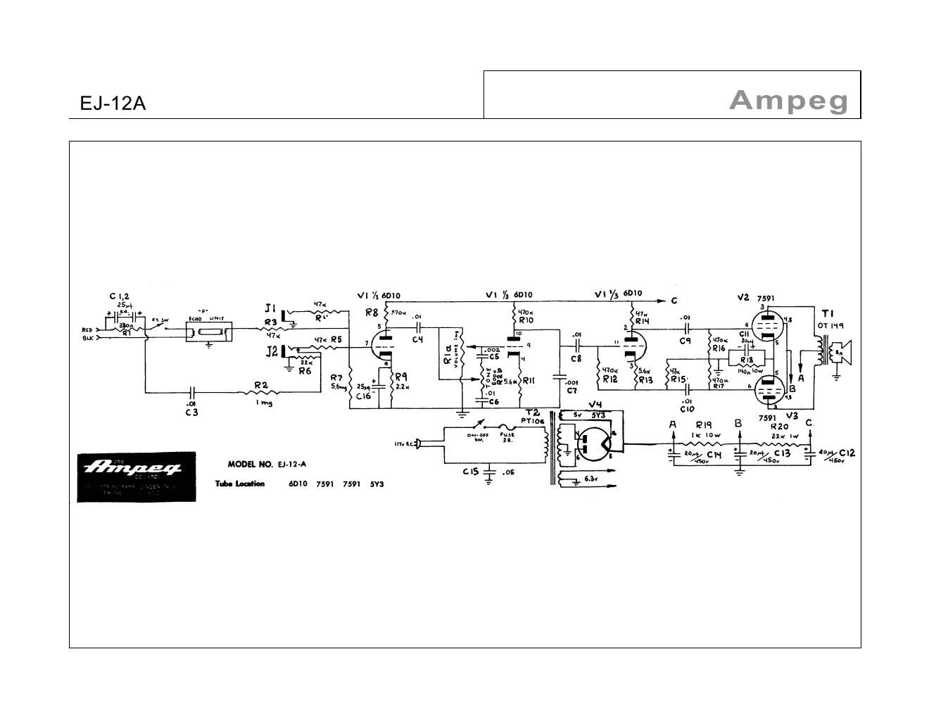 ampeg ej 12 a echo jet schematic