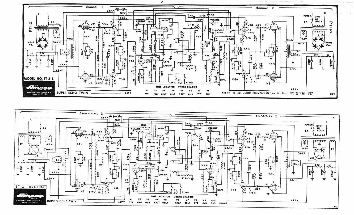 ampeg et 2 et 2 b 10 62 schematics