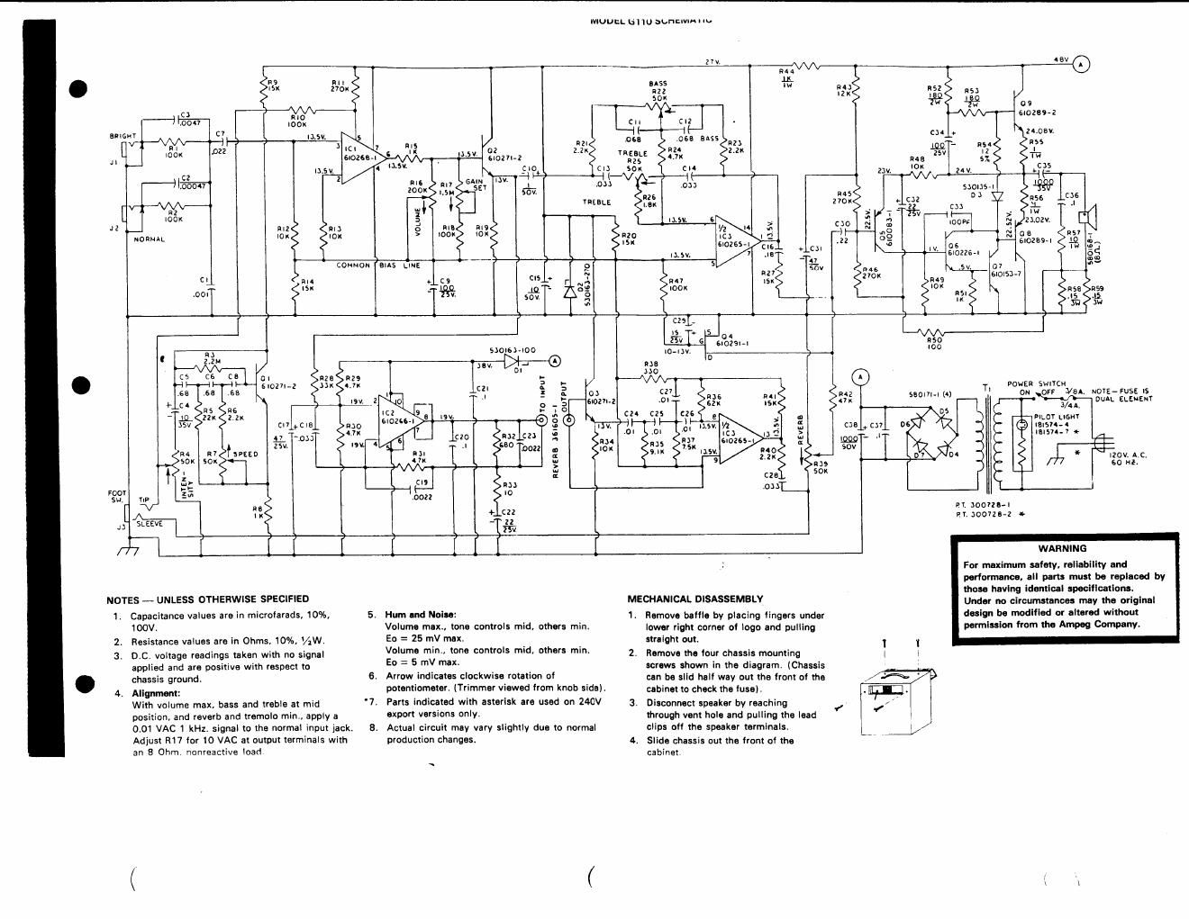 ampeg g 110 schematic