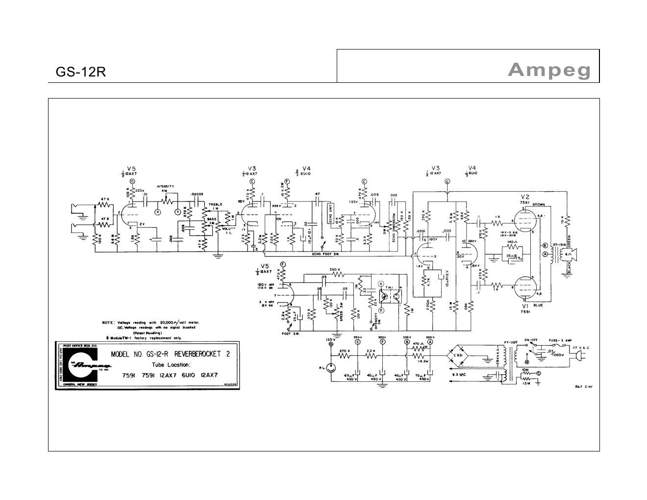 ampeg gs 12 r reverb rocket 2 3 67 schematic