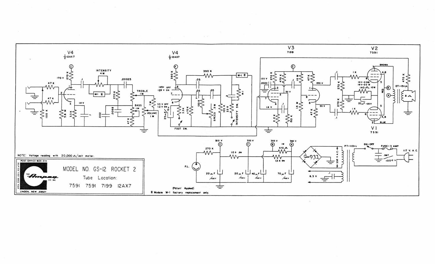 ampeg gs 12 rocket schematic