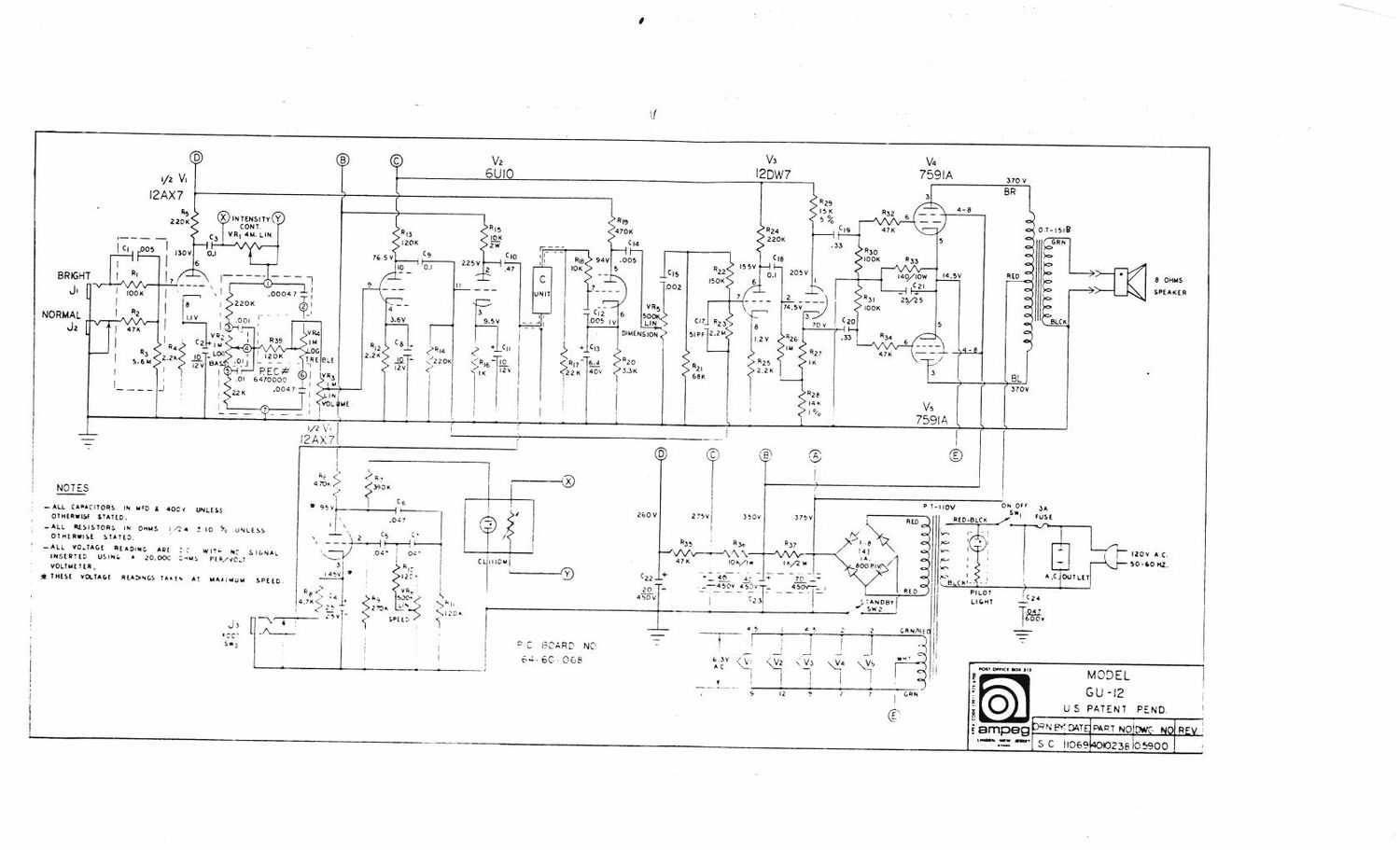 ampeg gu 12 schematic