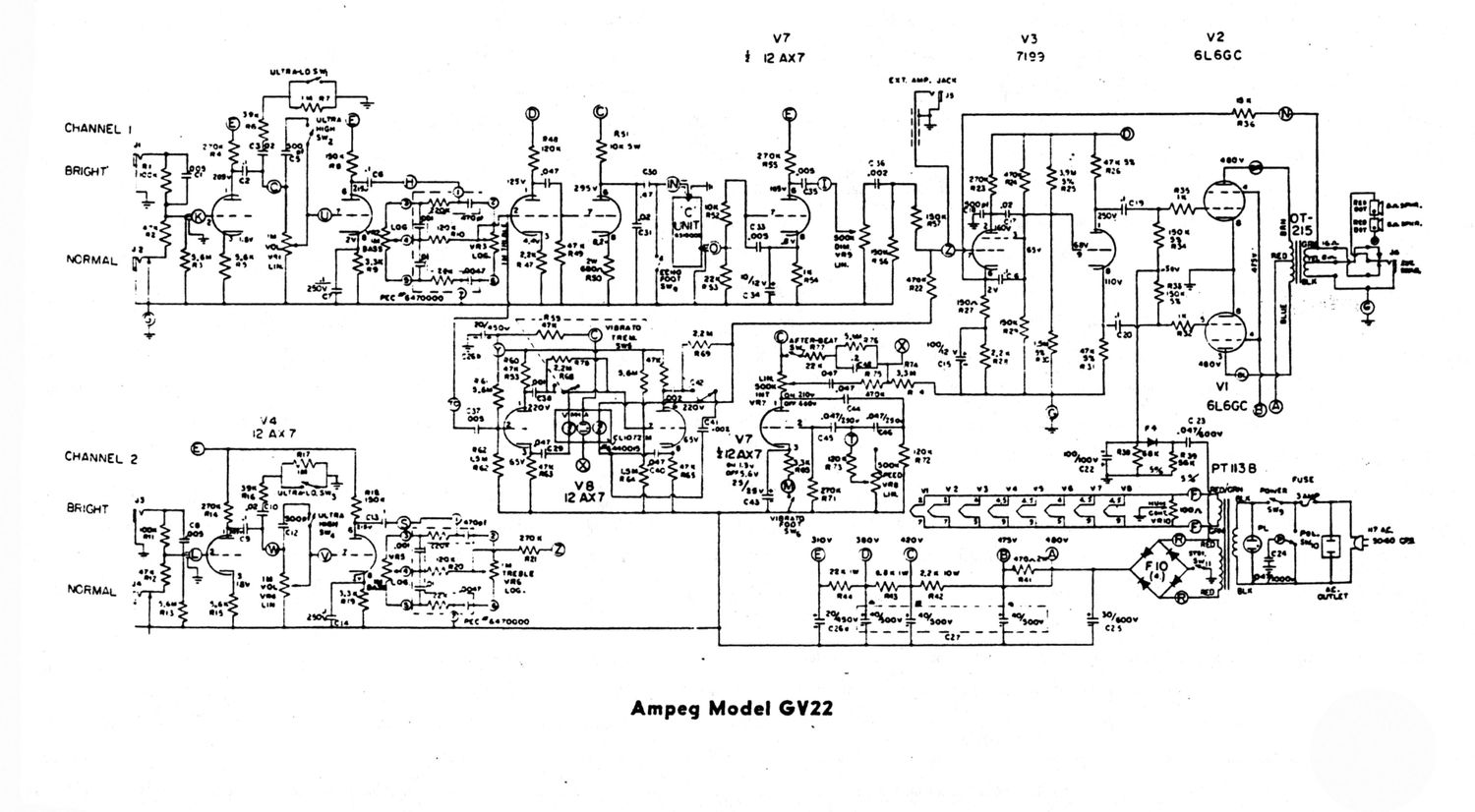 ampeg gv 22 schematics