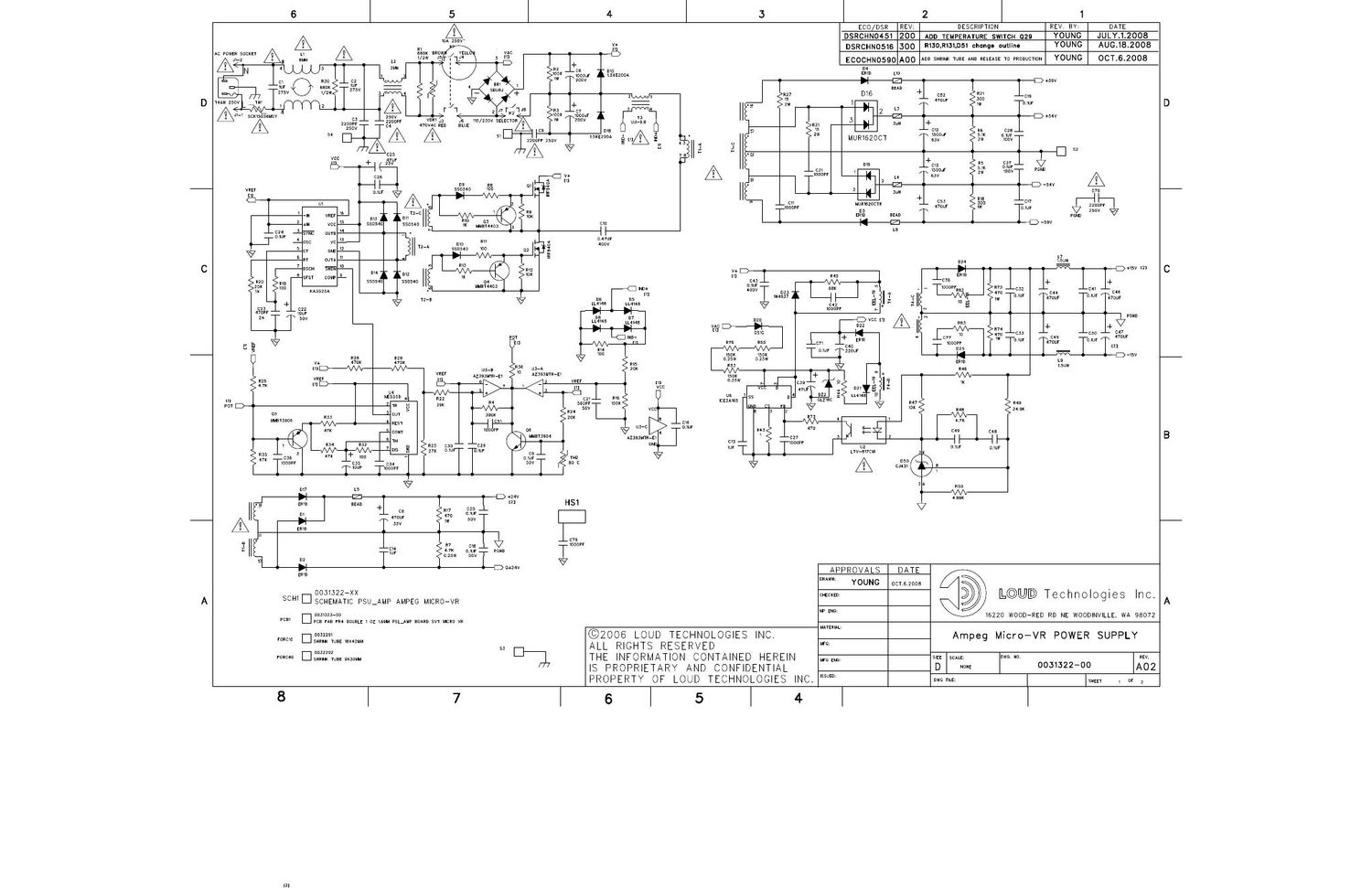 ampeg micro vr power amp ps schematics