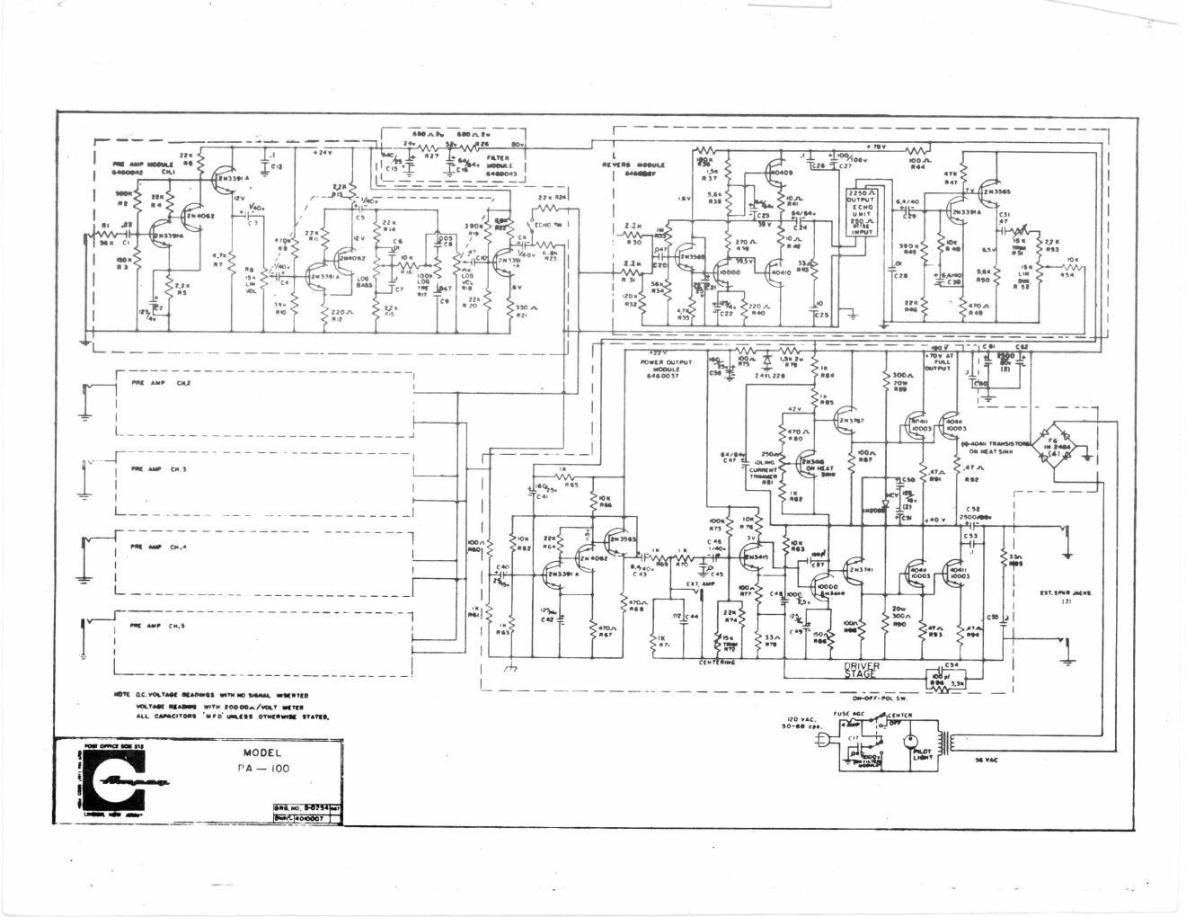 ampeg pa 100 schematics