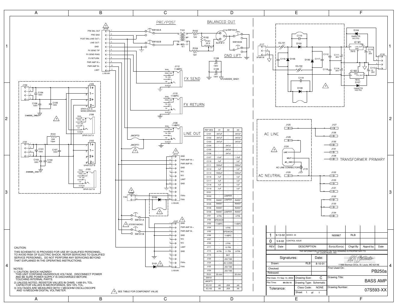 ampeg pb 250a portabass interconnect schematic