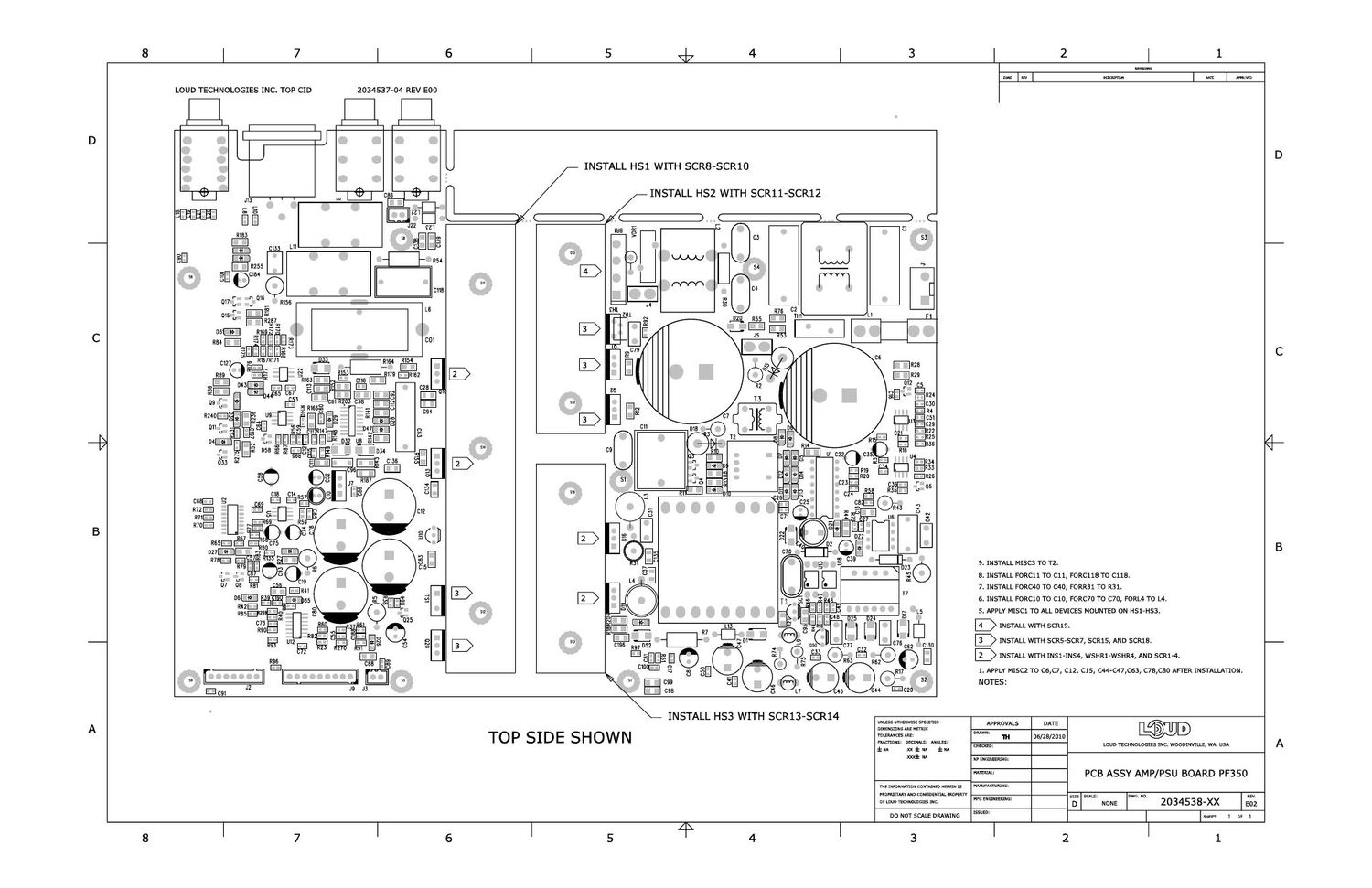 ampeg pf 350 power amp ps layout