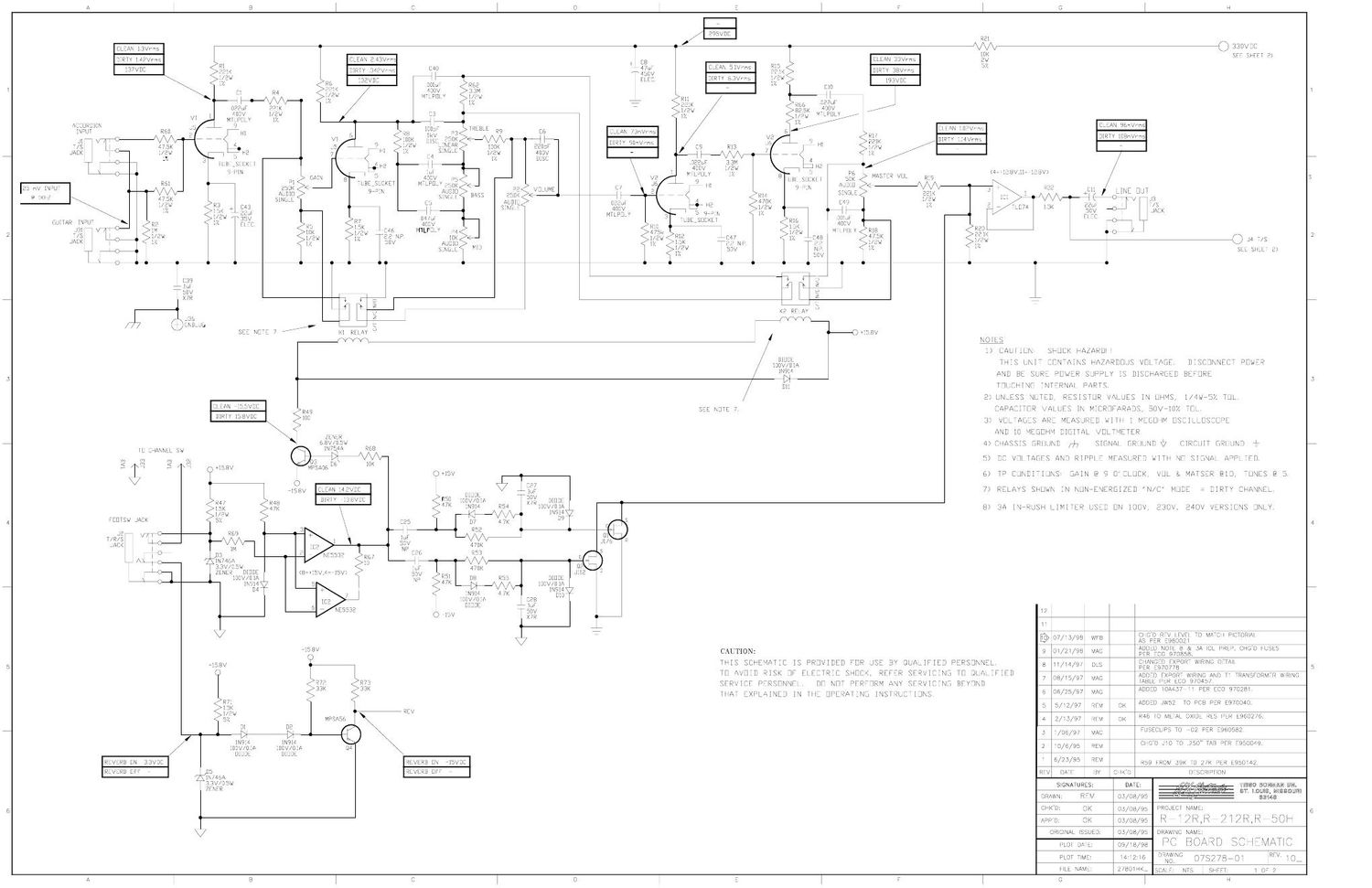 ampeg r 12 r r 212 r r 50 h re issue schematics