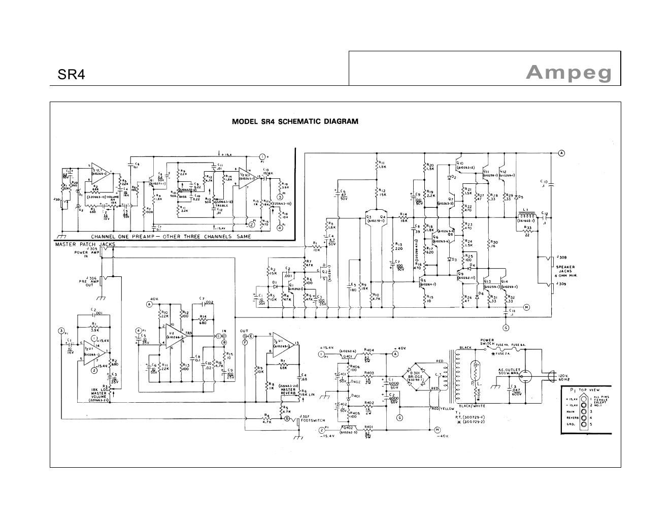 ampeg sr 4 pa schematic