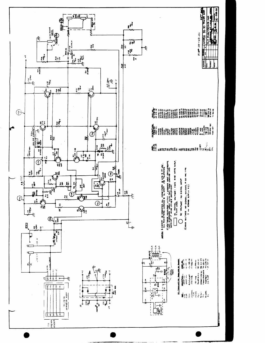ampeg ss 70 power amp schematic