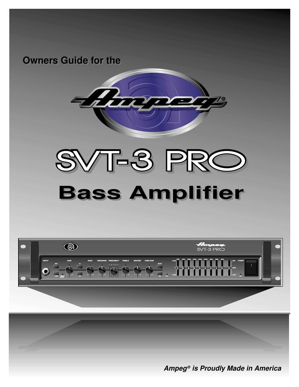 ampeg svt 3 pro users guide