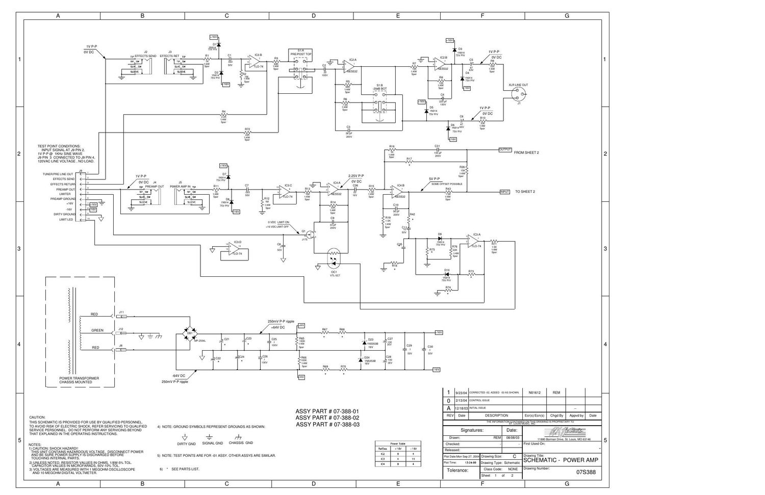 ampeg svt 450 power amp 07s388 schematics