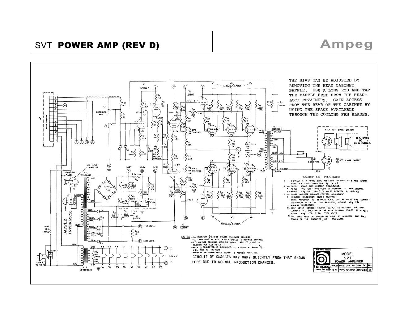 ampeg svt power amp rev d schematic