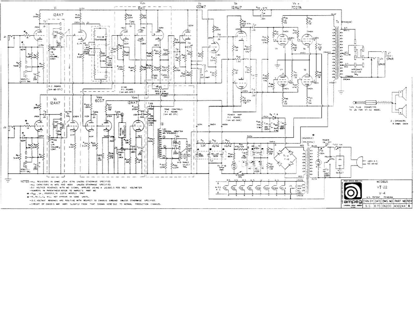 ampeg v 4 vt 22 6 70 rev a schematic