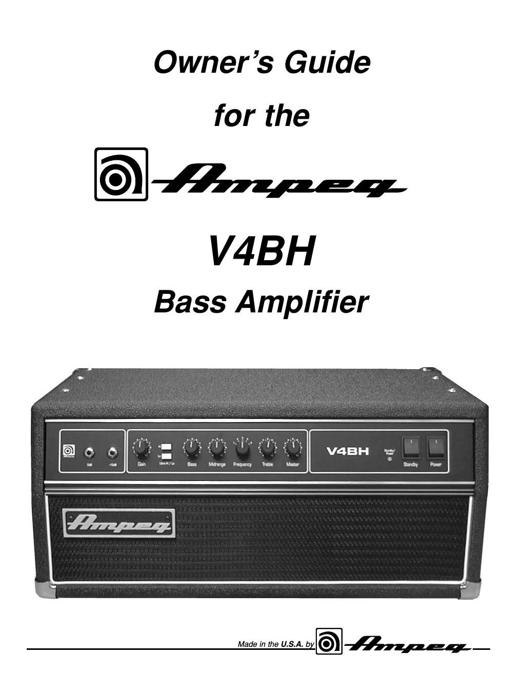 ampeg v 4bh users guide