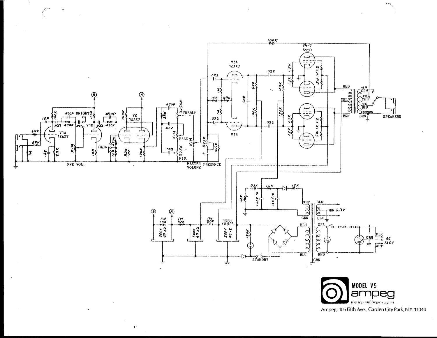 ampeg v 5