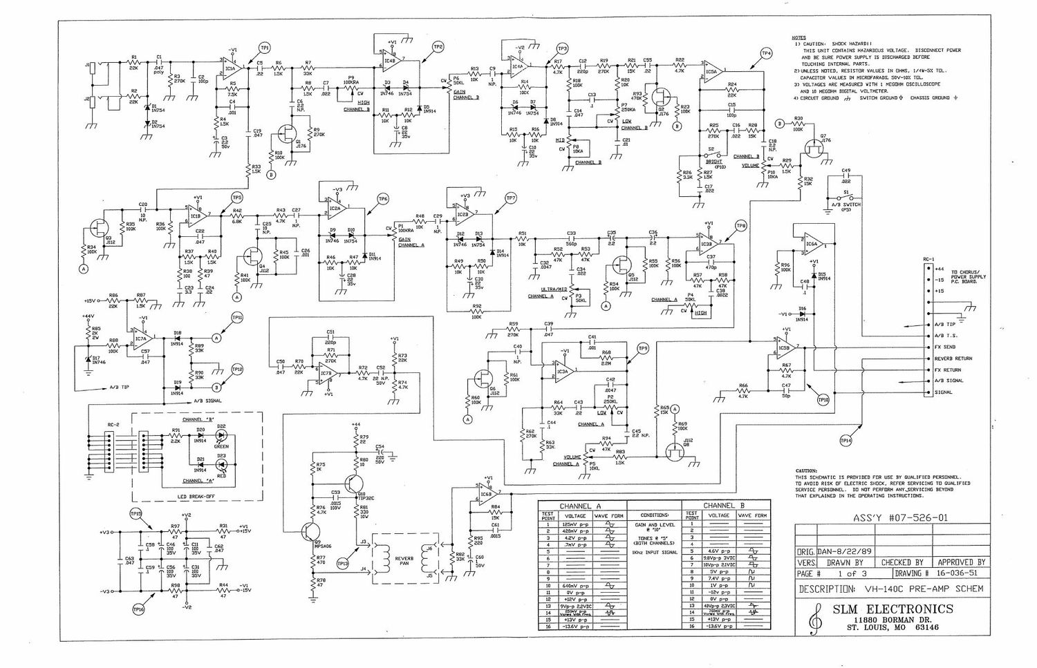 ampeg vh 140c vh 140cxl schematics