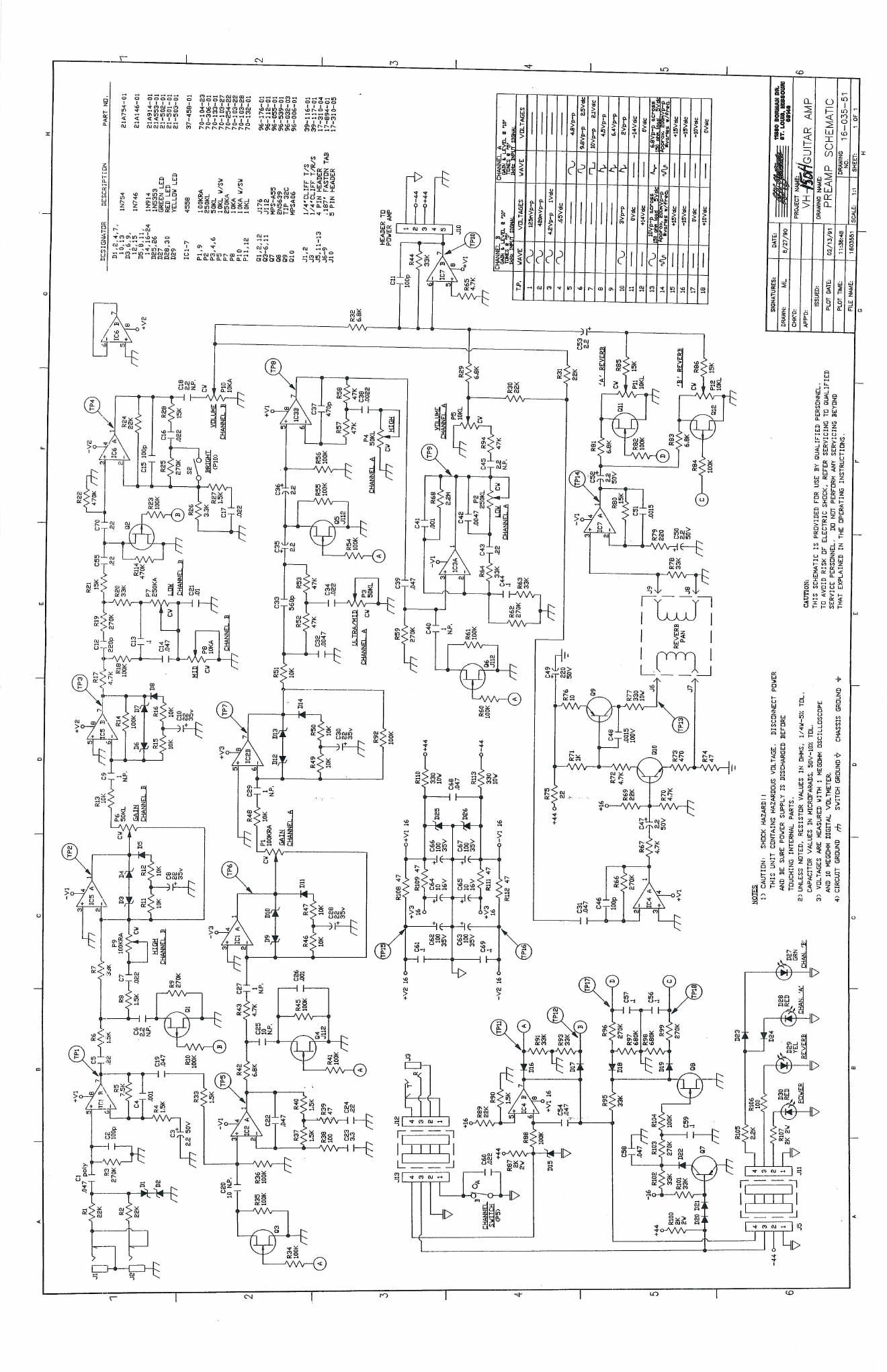 ampeg vh 150 schematics