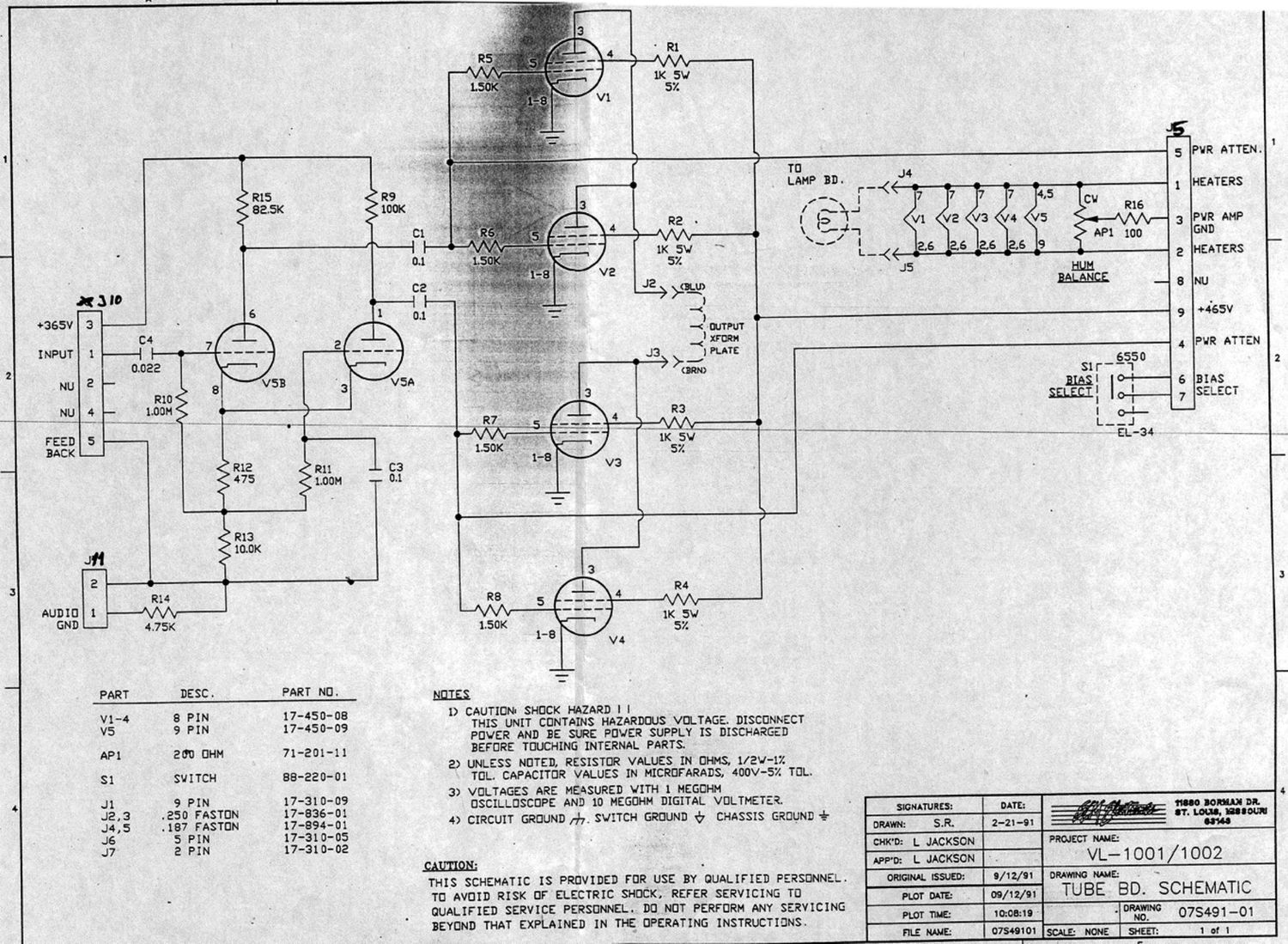 ampeg vl 1001 1002 power amp schematic