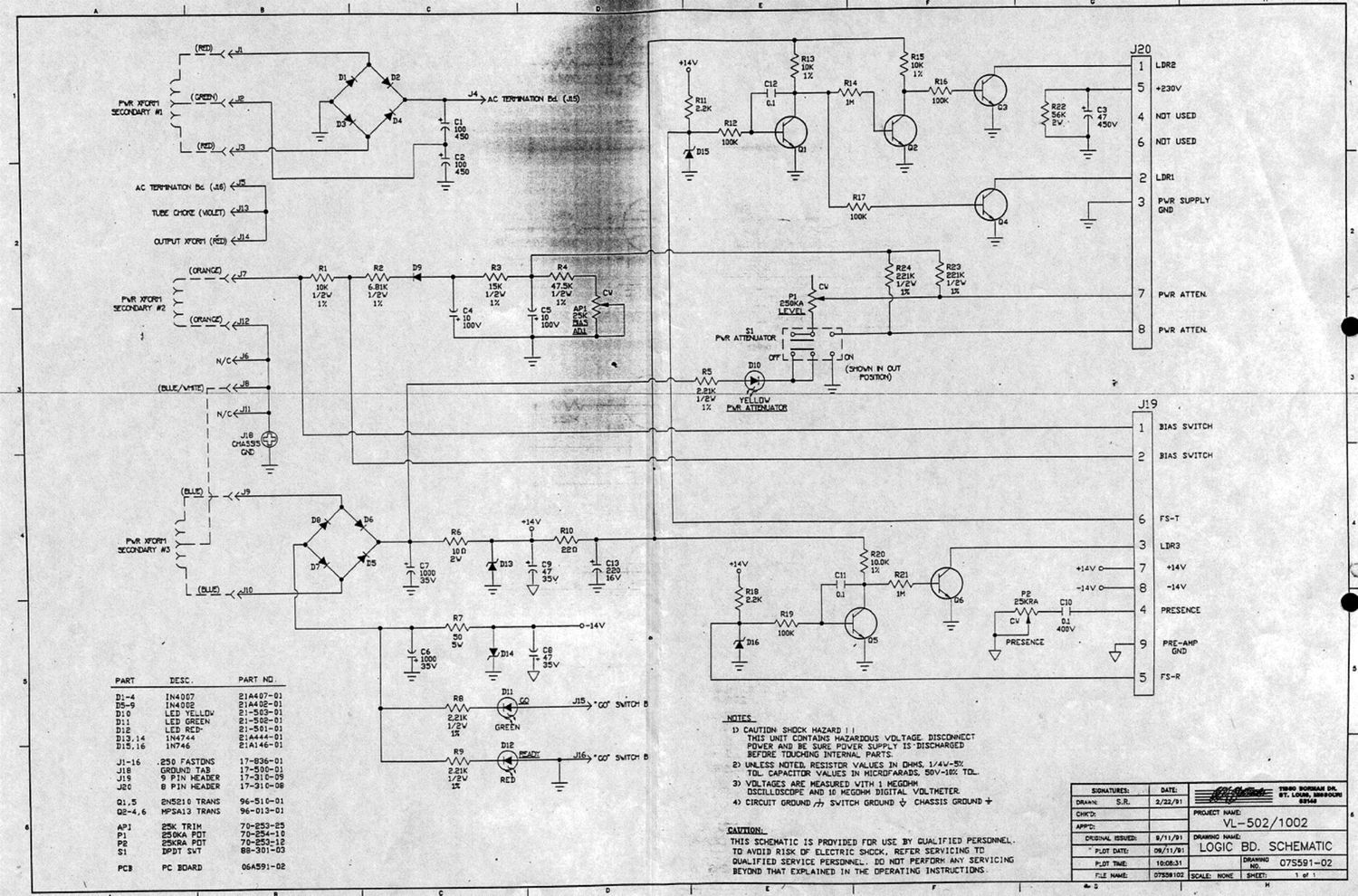 ampeg vl 502 1002 logic schematic