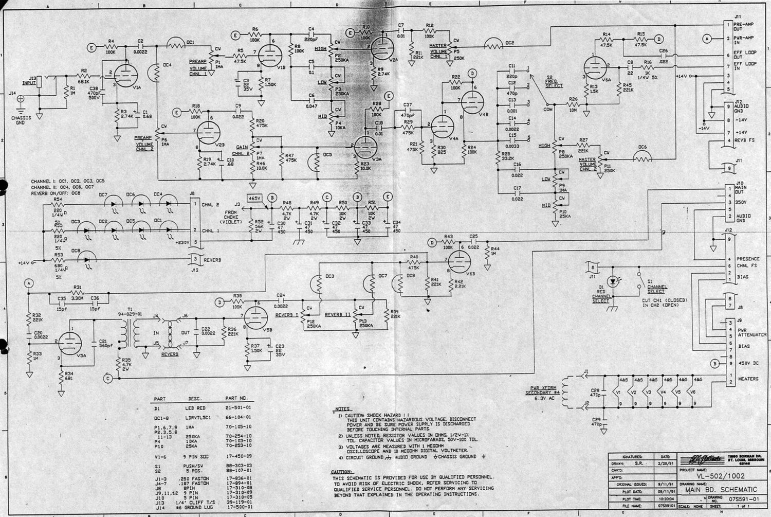 ampeg vl 502 1002 preamp schematic