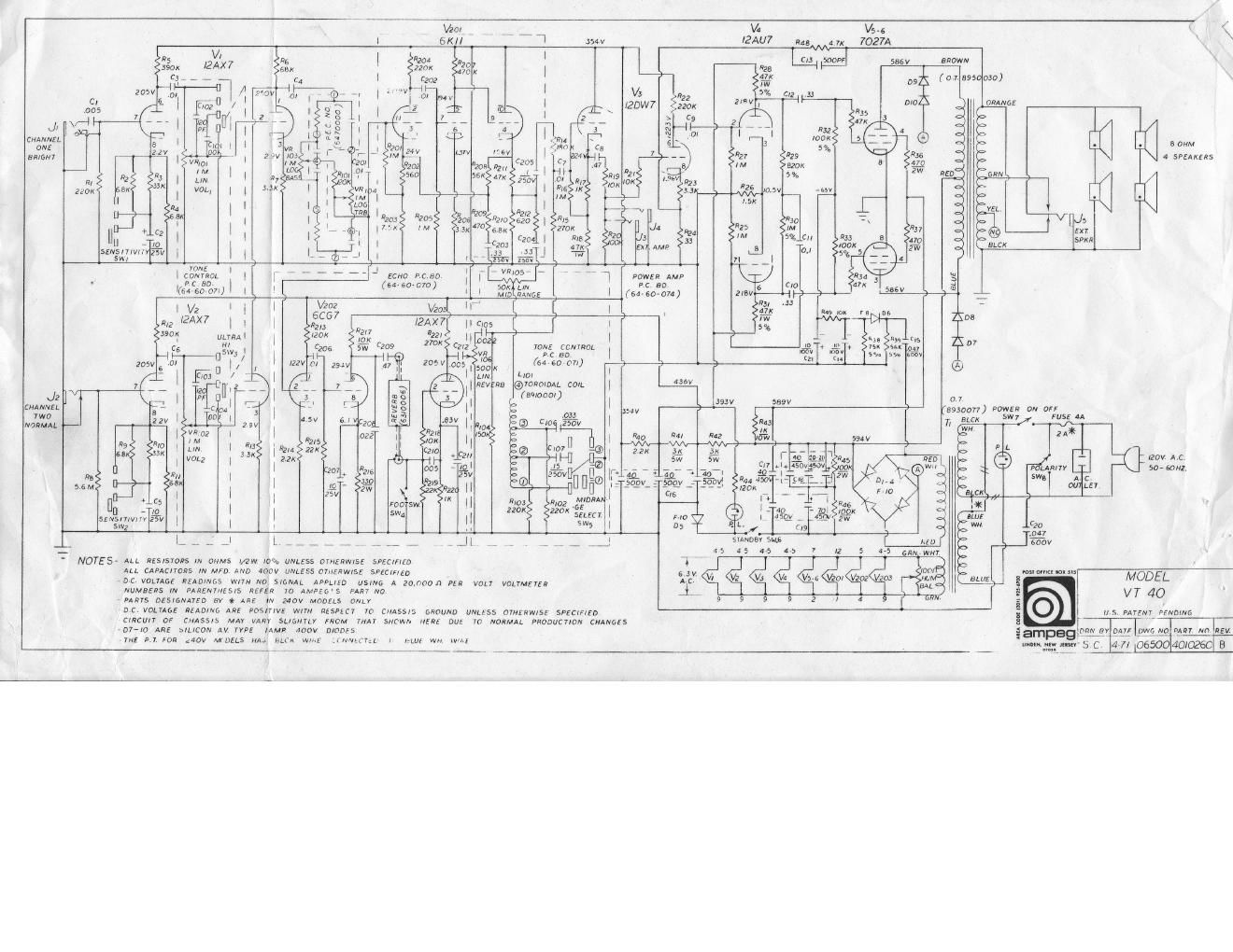 ampeg vt 40 rev b schematic