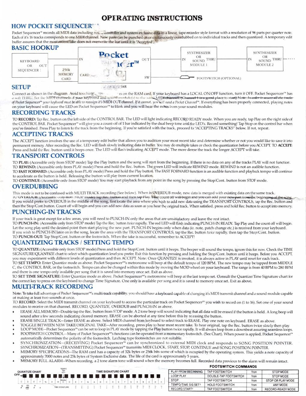 anatek pocket sequencer operating instructions