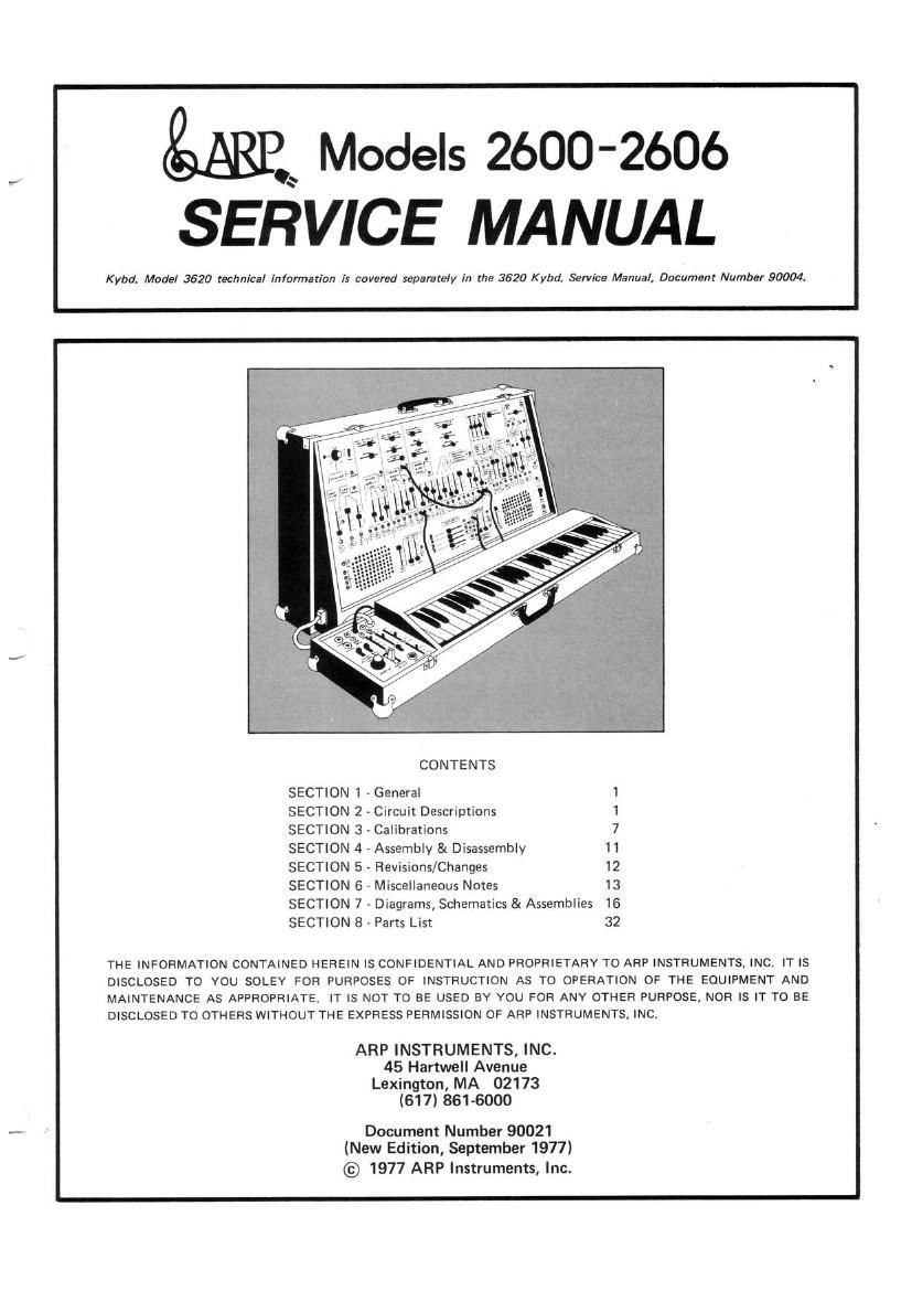 arp 2600 service manual