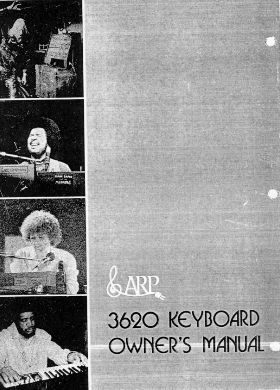 arp 3620 keyboard owners manual