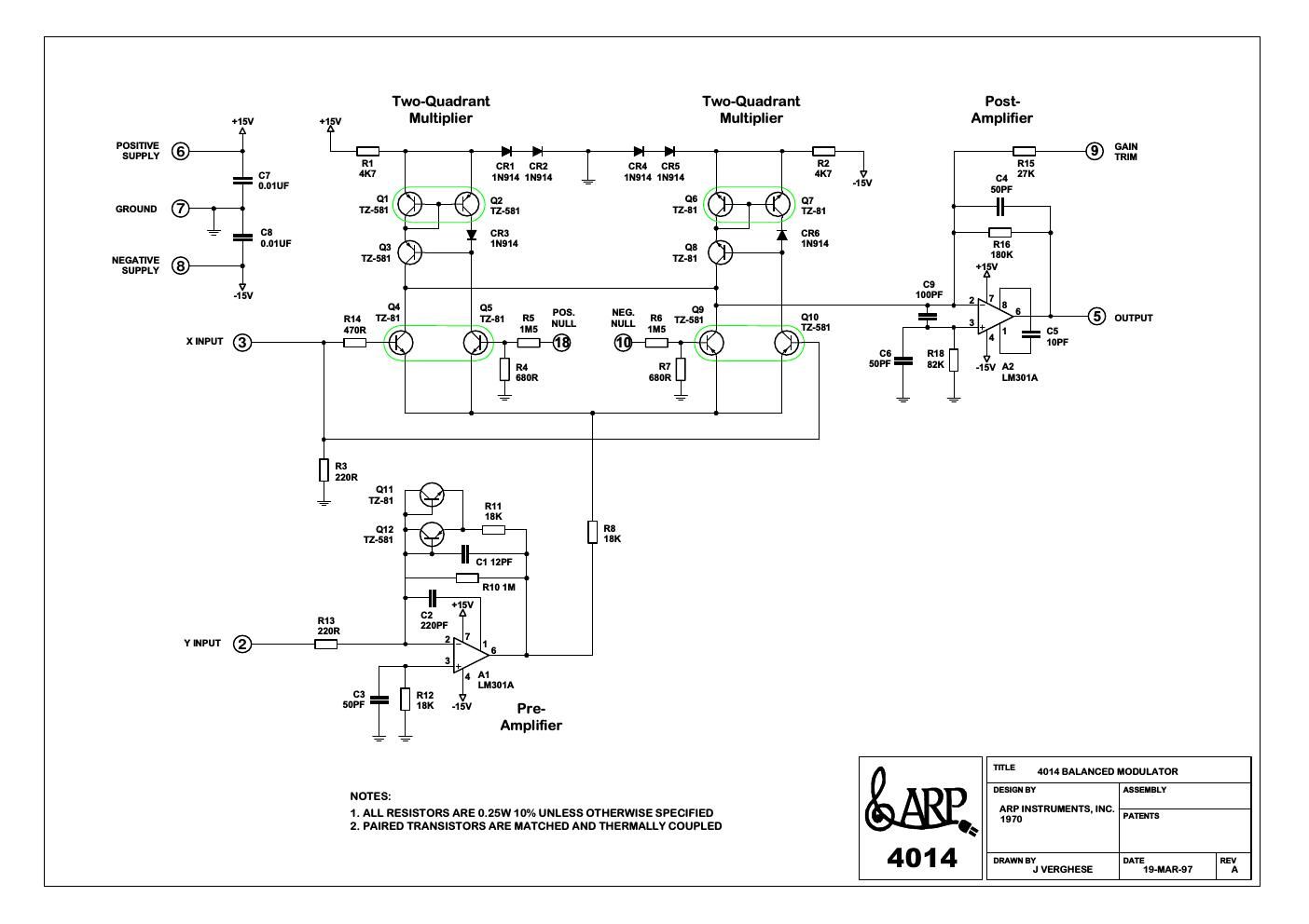 arp 4014 balanced modulator