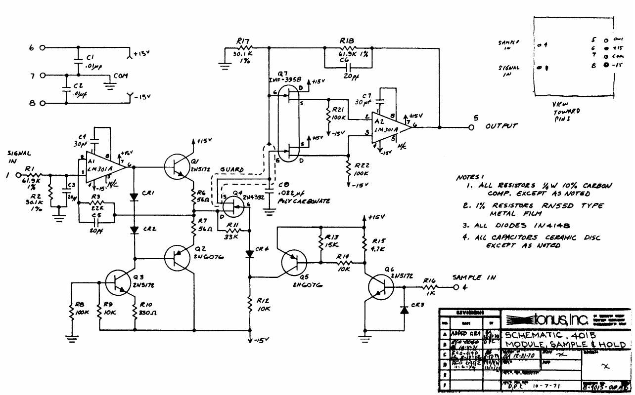 arp 4015 sample and hold