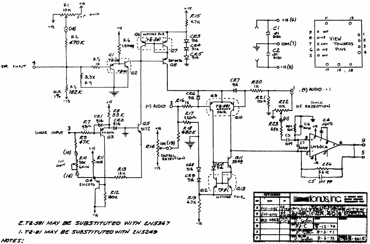 arp 4019 voltage controlled amplifier