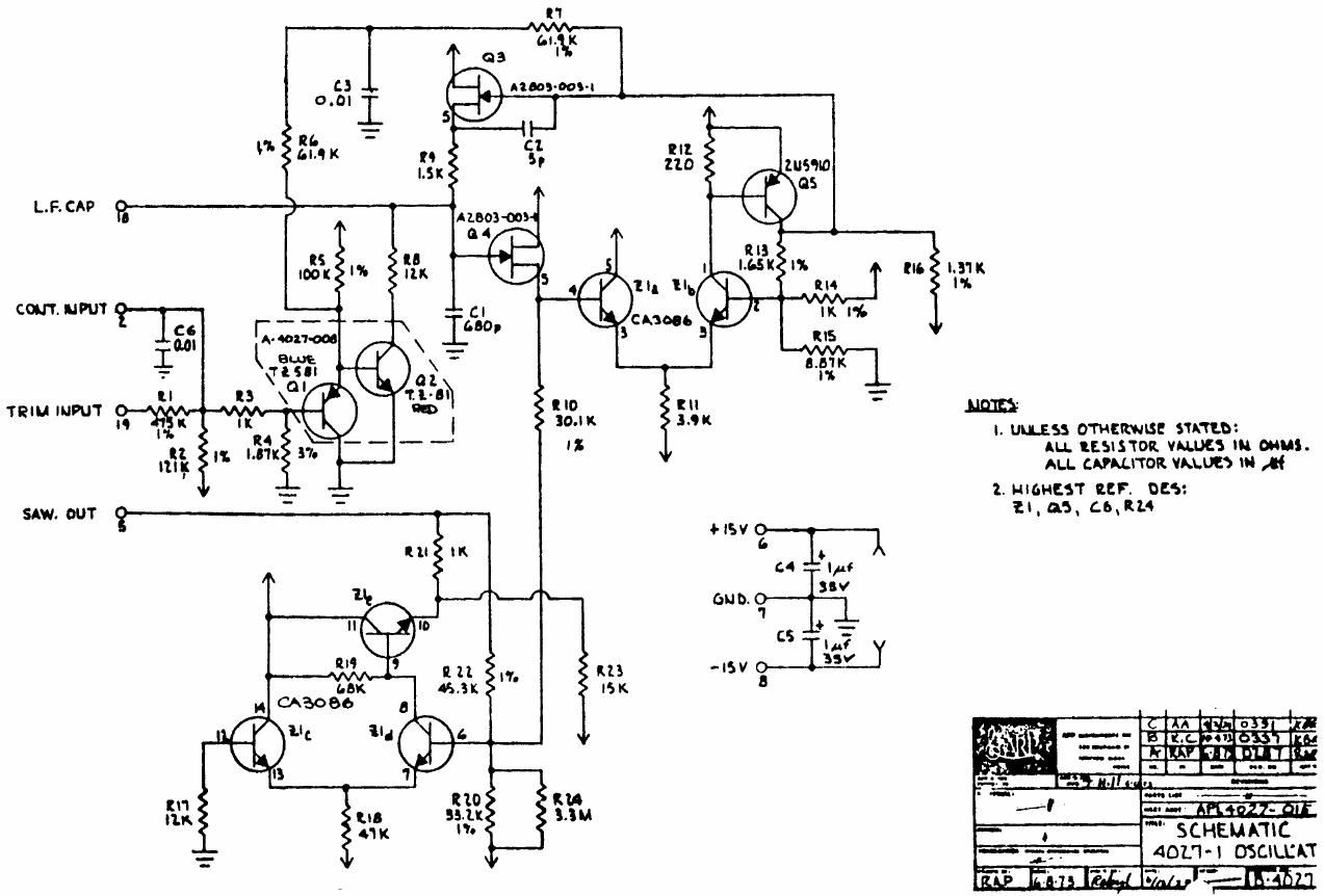 arp 4027 1 voltage controlled oscillator