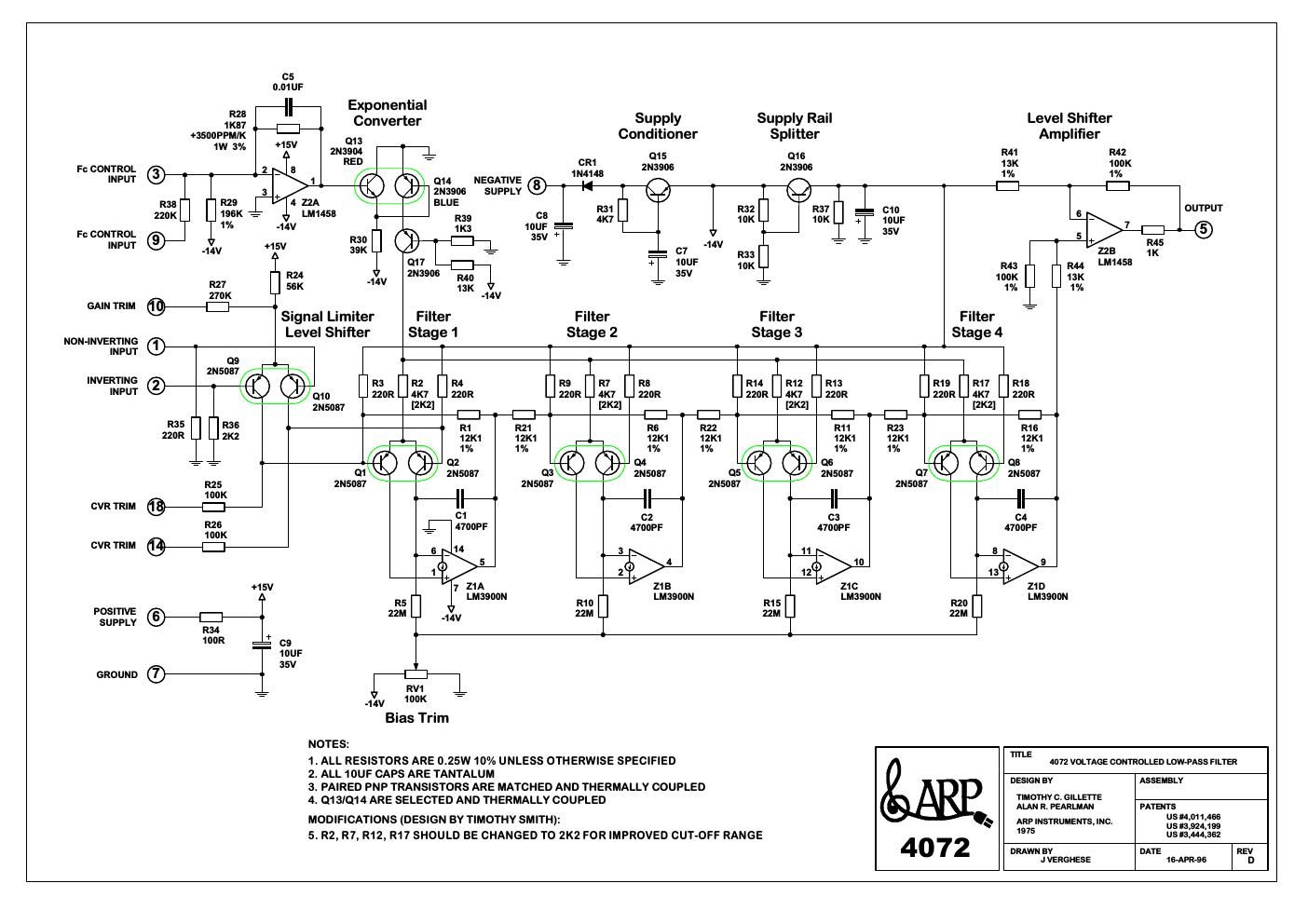 arp 4072 voltage controlled filter