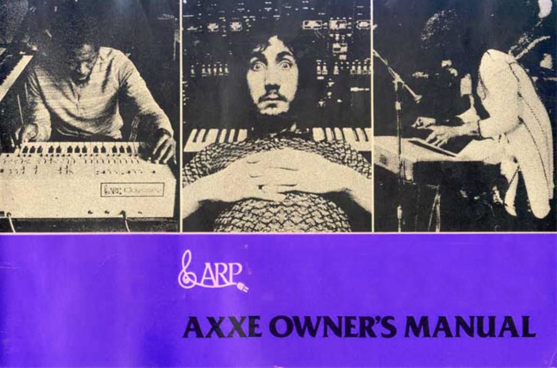 arp axxe owners manual