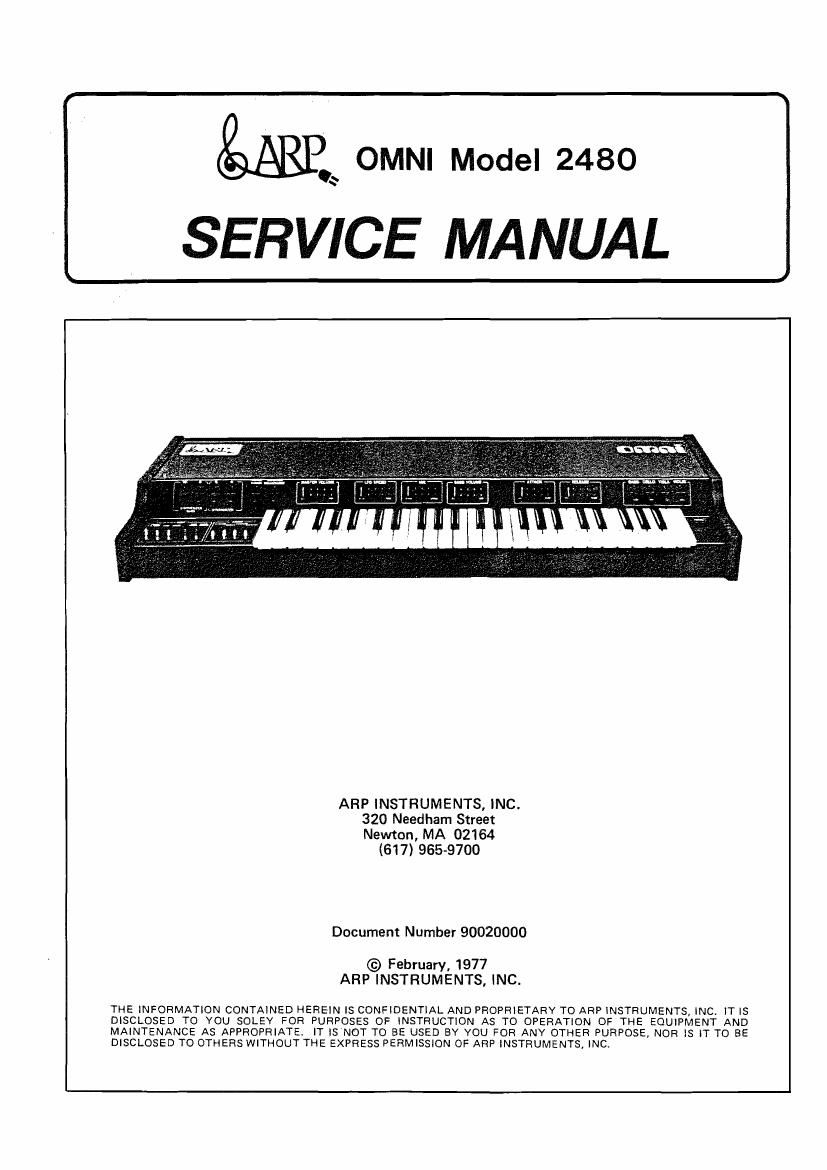 arp omni 1 service manual
