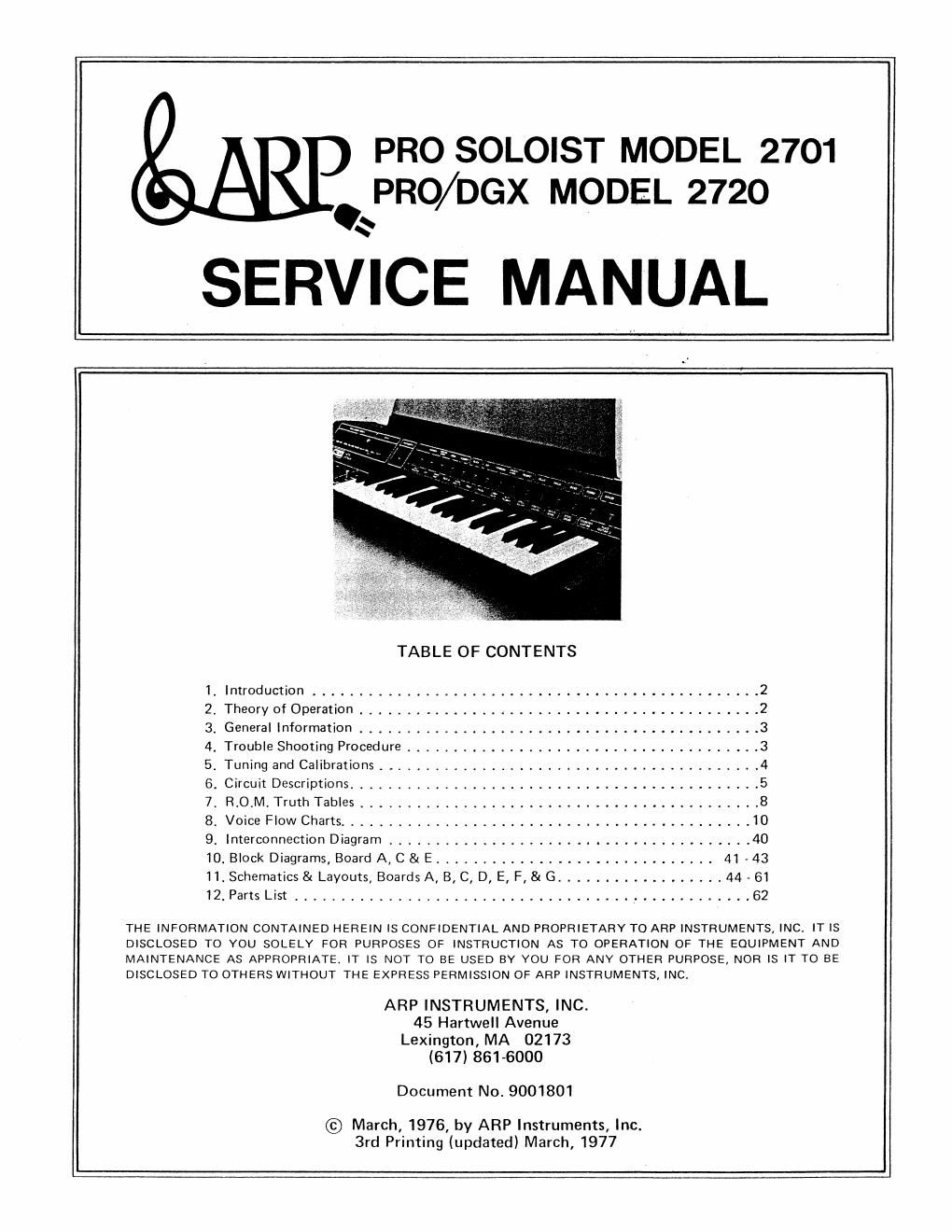 arp pro soloist service manual