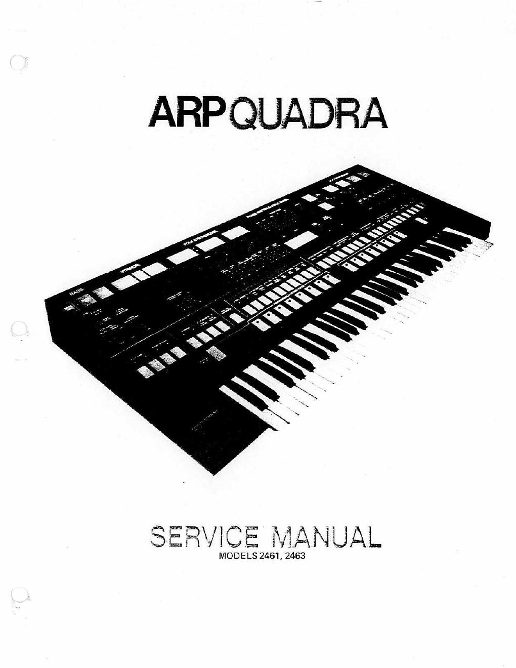 arp quadra 2461 2463 service manual