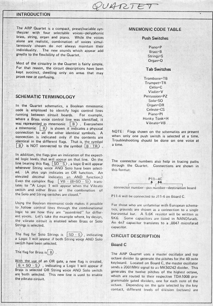 arp quartet service manual