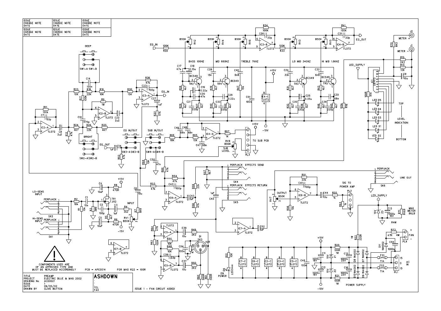 ashdown electric blue mag schematics