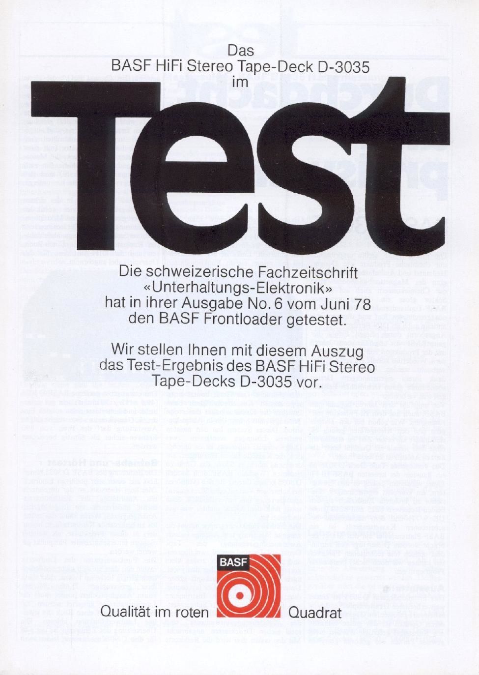 BASF 3035 Test