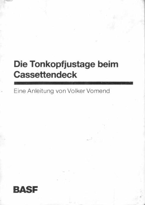 BASF Tonkopfjustage