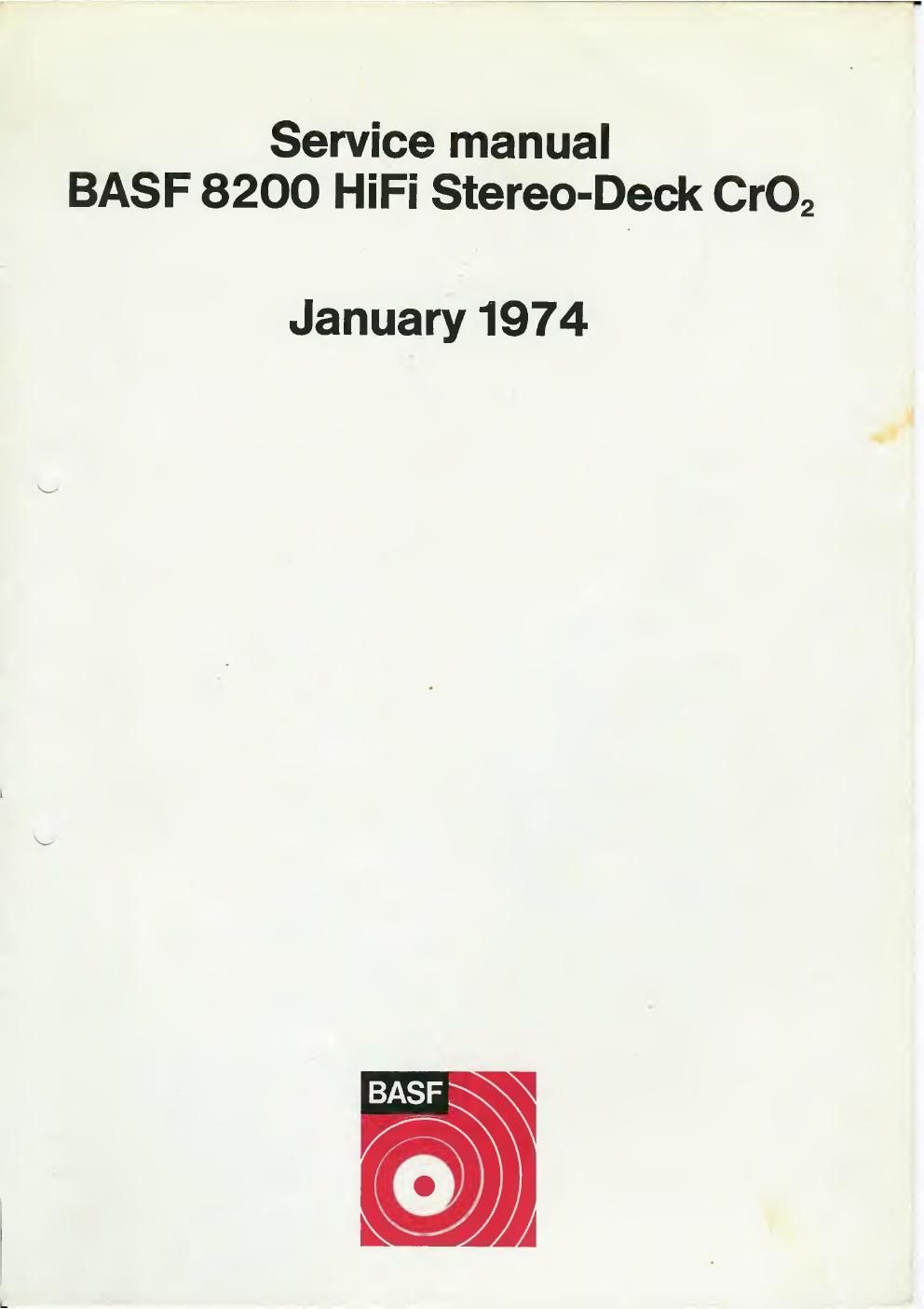basf 8200 service manual