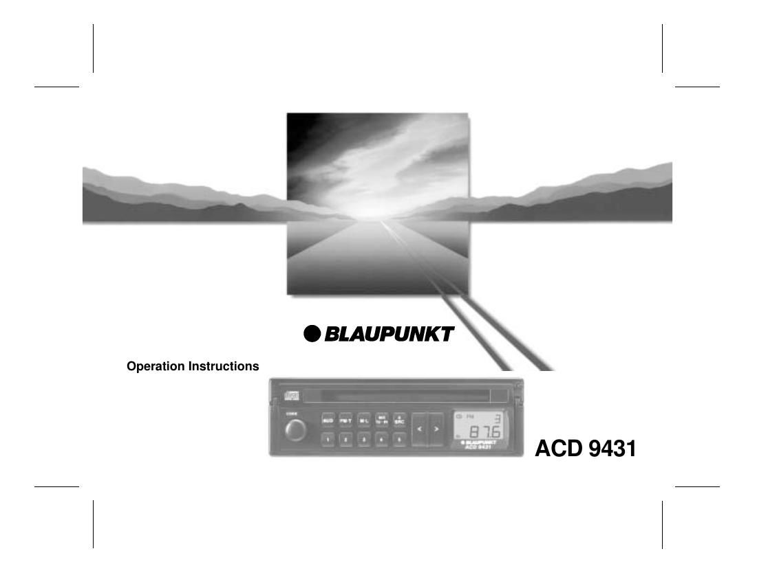 Blaupunkt ACD 9431 Owners Manual