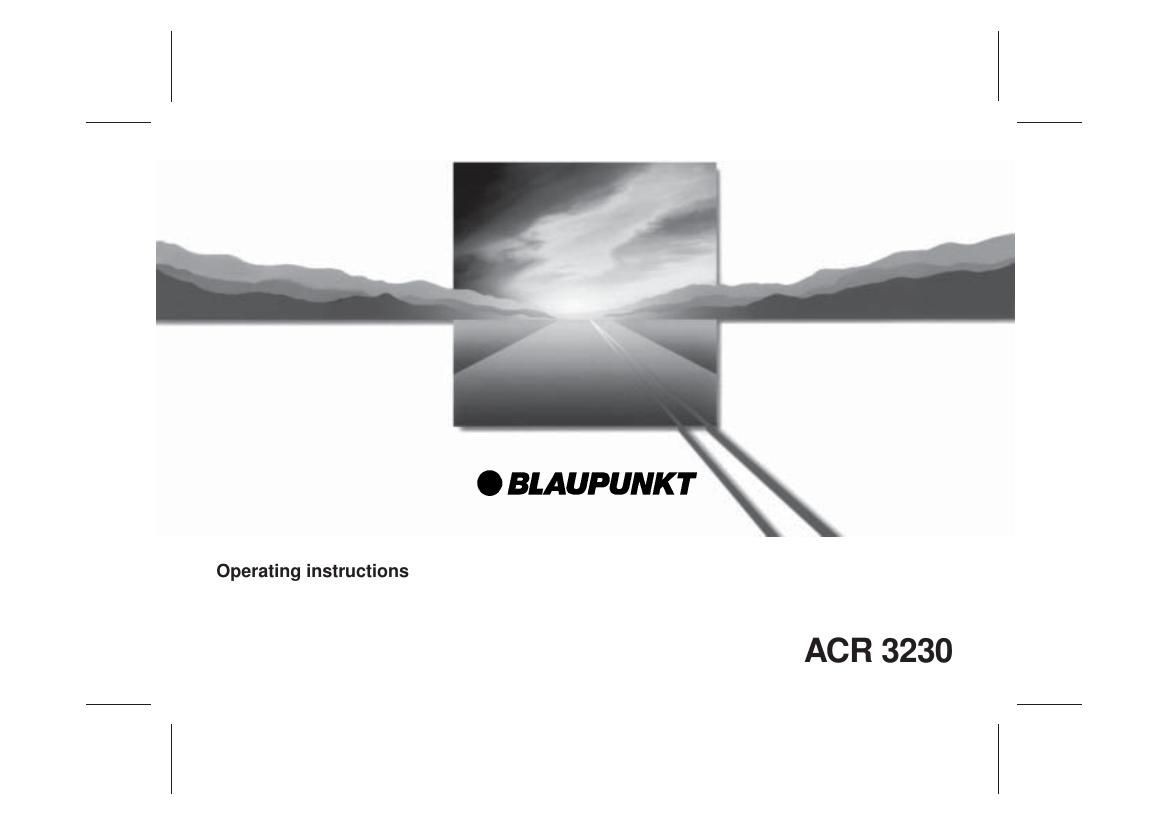 Blaupunkt ACR 3230 Owners Manual