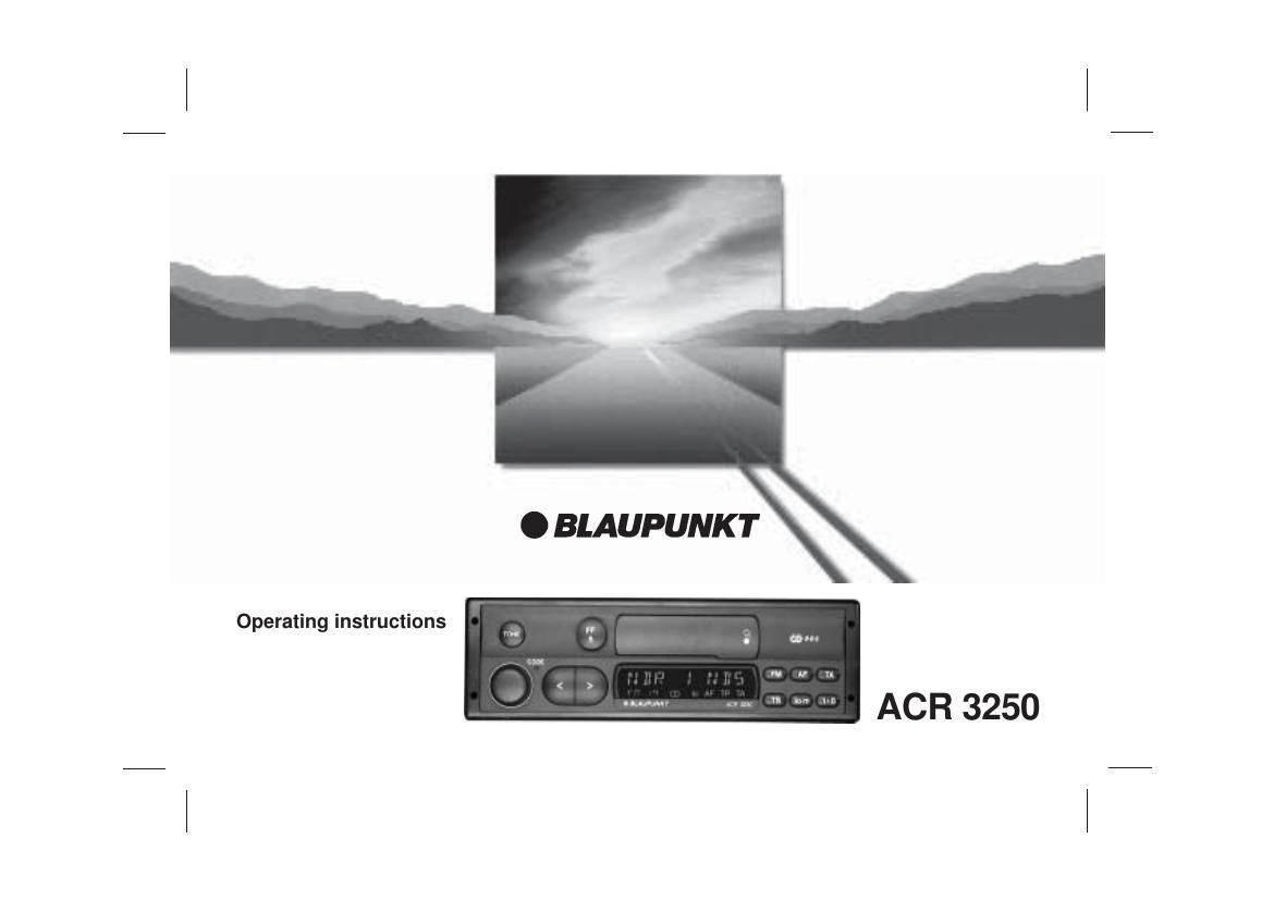 Blaupunkt ACR 3250 Owners Manual
