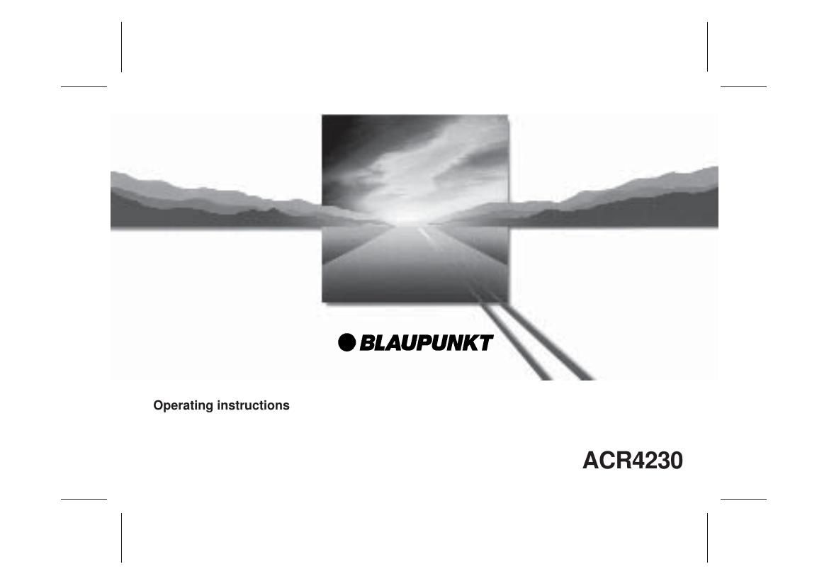 Blaupunkt ACR 4230 Owners Manual