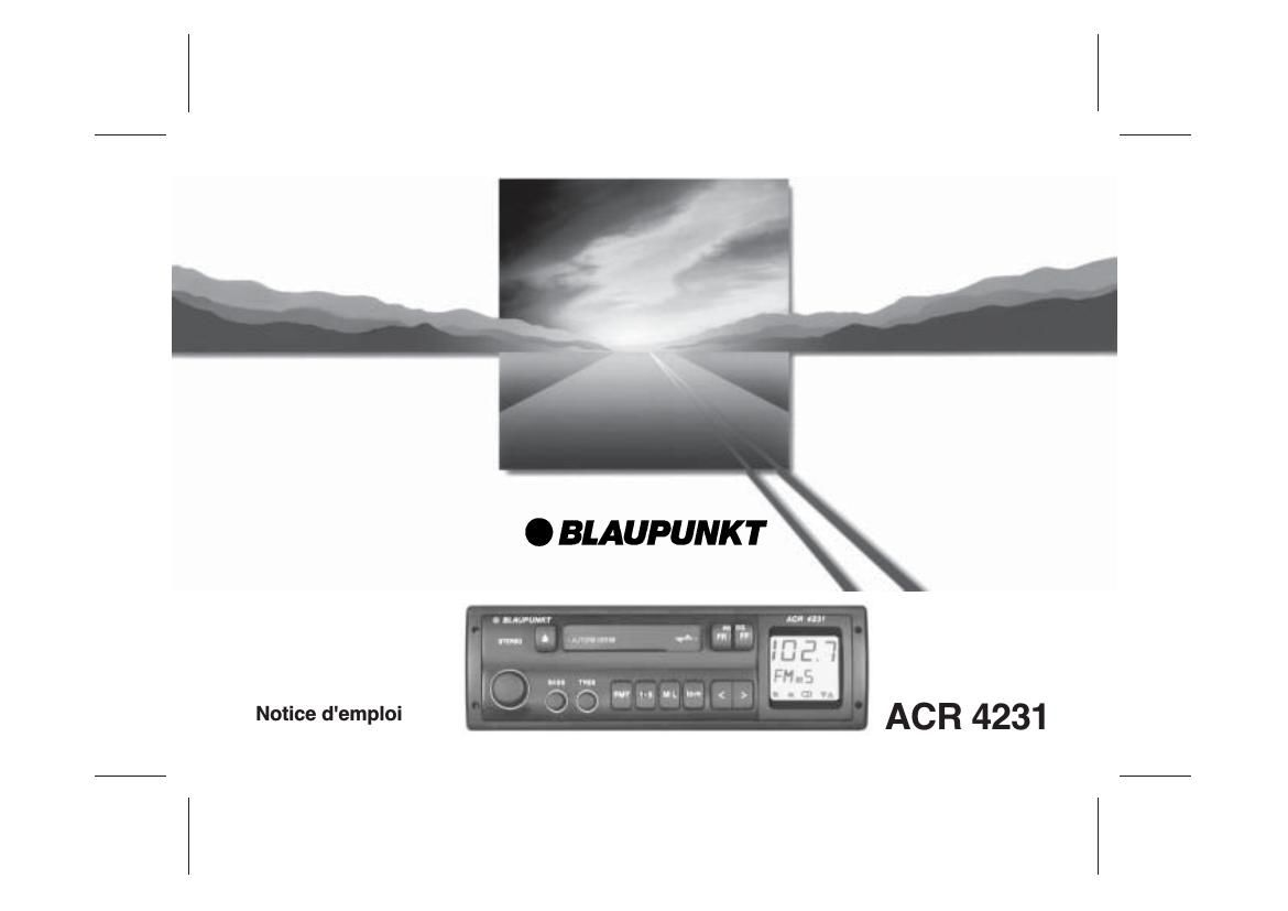 Blaupunkt ACR 4231 Owners Manual